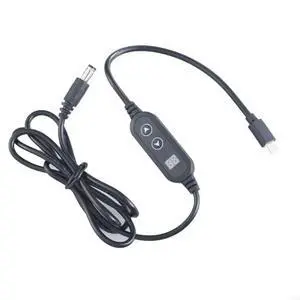 Type C to 5.5x2.5mm Voltages Regulation Cable USB C to DC5525 Power Cord Line Adjustable Voltages 5V-9V-12V-15V-20V 3A Type C to 5.5x2.5mm Voltages Regulation Cable USB C to DC5525 Power Cord Line Adjustable Voltages 5V-9V-12V-15V-20V 3A