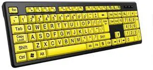 LED USB Keyboard 104Keys Standard Full Size, Large Print Computer Keyboard Easy Installation and Operation Easy to Read LED USB Keyboard 104Keys Standard Full Size, Large Print Computer Keyboard Easy Installation and Operation Easy to Read