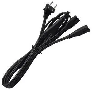 1.8M Power Cable, UL Listed 2 Prong to Double D Socket Line 1.8Meter in Length 1.8M Power Cable, UL Listed 2 Prong to Double D Socket Line 1.8Meter in Length