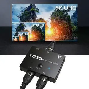 Superior 8K@60Hz HDMIcompatible Connectivitys Hub with 2Way Input, 1 Way Output, and 4K@120Hz Backward Compatibility Superior 8K@60Hz HDMIcompatible Connectivitys Hub with 2Way Input, 1 Way Output, and 4K@120Hz Backward Compatibility