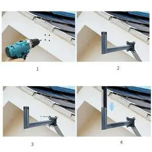 15inchLong Wall Mount Heavy Duty Easy Installation Wall Mounting Secure Installation Weatherproof Mount for Satellite 15inchLong Wall Mount Heavy Duty Easy Installation Wall Mounting Secure Installation Weatherproof Mount for Satellite