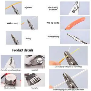 Spring Loadeds 4 Jaw Fiber Optics Tool Stainless Steel Construction Adjustable Jaw Safety Lock Spring Loadeds 4 Jaw Fiber Optics Tool Stainless Steel Construction Adjustable Jaw Safety Lock
