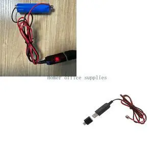 USB Charging Cable for 3.7V 14500 16340 26650 Batteries Rechargeable Cord with Type-C Adapter USB Charging Cable for 3.7V 14500 16340 26650 Batteries Rechargeable Cord with Type-C Adapter