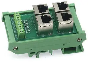1PCS 4 way 4 port RJ45 8p8c female socket to terminal block adapter pcb board Network RJ45 Ethernet connector DIN Rail Mount 1PCS 4 way 4 port RJ45 8p8c female socket to terminal block adapter pcb board Network RJ45 Ethernet connector DIN Rail Mount