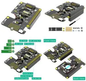 NVMe to PCIe Adapter for RPi 5 NVME SSD Cooling Fan Automatic Discoloration LED Efficient Data Handling NVMe to PCIe Adapter for RPi 5 NVME SSD Cooling Fan Automatic Discoloration LED Efficient Data Handling