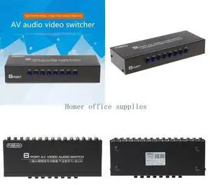 8-Way AV Switch RCA Switcher out Composite Video L/R Selector Box for DVD 8-Way AV Switch RCA Switcher out Composite Video L/R Selector Box for DVD