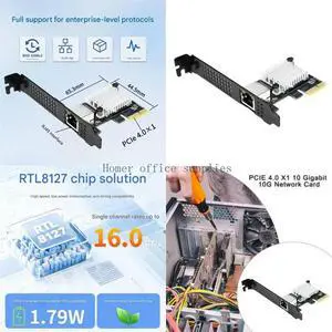 Professional 10Gbps PCIe4.0 Networking Card With Universal Rj45 Port For Virtualization And 4K Streaming Professional 10Gbps PCIe4.0 Networking Card With Universal Rj45 Port For Virtualization And 4K Streaming