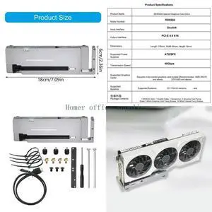 OCU LINK External GPU Dock Fast Speed 40Gbps Supports RTX3060 and GTX1060 Simp OCU LINK External GPU Dock Fast Speed 40Gbps Supports RTX3060 and GTX1060 Simp