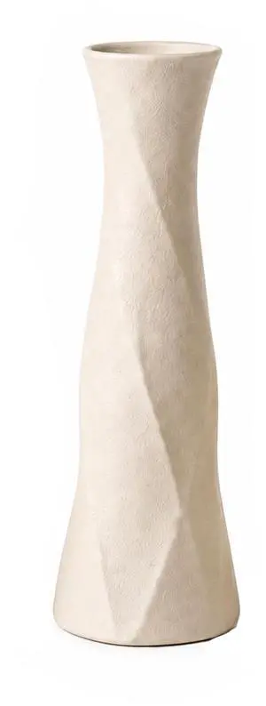 3D Printed Textured Beige Vase, Minimalist Sculpture Vessel, Dry Grass Flower Vase, Home Decor for Living Room Shelf Entryway B 3D Printed Textured Beige Vase, Minimalist Sculpture Vessel, Dry Grass Flower Vase, Home Decor for Living Room Shelf Entryway B