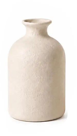 3D Printed Textured Beige Vase, Minimalist Sculpture Vessel, Dry Grass Flower Vase, Home Decor for Living Room Shelf Entryway C 3D Printed Textured Beige Vase, Minimalist Sculpture Vessel, Dry Grass Flower Vase, Home Decor for Living Room Shelf Entryway C