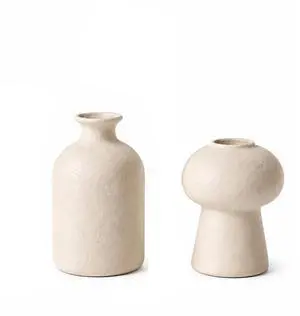3D Printed Textured Beige Vase, Minimalist Sculpture Vessel, Dry Grass Flower Vase, Home Decor for Living Room Shelf Entryway A+C 3D Printed Textured Beige Vase, Minimalist Sculpture Vessel, Dry Grass Flower Vase, Home Decor for Living Room Shelf Entryway A+C