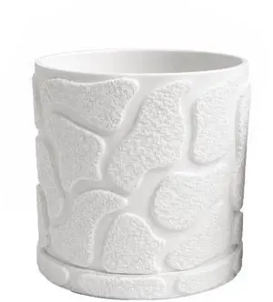 JINANJUNGU 3D Printed Textured Rock Succulent Plant Pot, Minimalist Planter, Small Desktop Flower Pot, for Tiny Houseplants Home Office Table Decor White JINANJUNGU 3D Printed Textured Rock Succulent Plant Pot, Minimalist Planter, Small Desktop Flower Pot, for Tiny Houseplants Home Office Table Decor White