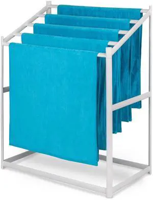 GoSports Towel Rack for Pool & Hot Tub Accessories - 5-Tier Modern Design - Free-Standing PVC Towel Storage & Drying Stand GoSports Towel Rack for Pool & Hot Tub Accessories - 5-Tier Modern Design - Free-Standing PVC Towel Storage & Drying Stand