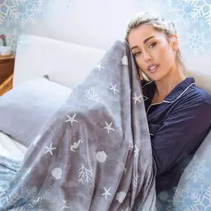 Ailemei Direct Cooling Blanket with Double Sided Cold Effect, Lightweight Breathable Summer Oversize Coastal Theme Bed Blankets, Transfer Heat to Keep Body Cool for Hot Sleepers Night Sweats, 108x90 Ailemei Direct Cooling Blanket with Double Sided Cold Effect, Lightweight Breathable Summer Oversize Coastal Theme Bed Blankets, Transfer Heat to Keep Body Cool for Hot Sleepers Night Sweats, 108x90