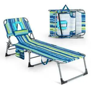 Goplus Tanning Chair, Folding Adjustable Patio Lounge Chair with Face Hole, Removable Pillow, 330LBS, Carry Strap, Outdoor Sunbathing Chair, Lightweight Portable Beach Lounge Chair, No Assembly Goplus Tanning Chair, Folding Adjustable Patio Lounge Chair with Face Hole, Removable Pillow, 330LBS, Carry Strap, Outdoor Sunbathing Chair, Lightweight Portable Beach Lounge Chair, No Assembly