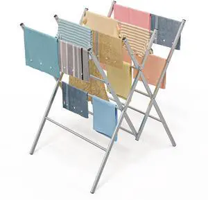 Whitmor Oversized Metal Drying Rack, Silver Whitmor Oversized Metal Drying Rack, Silver