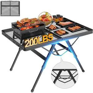 WildFinder 3 FT Folding Grill Table, Portable Camping Table for Outside, 3 Adjustable Height Folding Table with Desktop, Lightweight Outdoor, Camping, Picnic, BBQ WildFinder 3 FT Folding Grill Table, Portable Camping Table for Outside, 3 Adjustable Height Folding Table with Desktop, Lightweight Outdoor, Camping, Picnic, BBQ