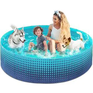Jasonwell Foldable Dog Kiddie Pool - Hard Plastic Kids Paddling Pool Toddler Baby Swimming Pools for Backyard Collapsible Whelping Box Pet Doggie Cats Wading Pools Bathtub for Puppy Large Dogs 79In,G Jasonwell Foldable Dog Kiddie Pool - Hard Plastic Kids Paddling Pool Toddler Baby Swimming Pools for Backyard Collapsible Whelping Box Pet Doggie Cats Wading Pools Bathtub for Puppy Large Dogs 79In,G