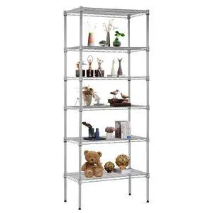 FDW 6 Tier Wire Shelving Units 23L x 13W x 59H Adjustable Metal Storage Rack NSF Pantry Shelves Kitchen Organization Shelf for Kitchen Garage Small Places Commercial,Chrome FDW 6 Tier Wire Shelving Units 23L x 13W x 59H Adjustable Metal Storage Rack NSF Pantry Shelves Kitchen Organization Shelf for Kitchen Garage Small Places Commercial,Chrome