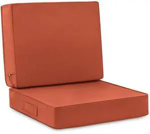 Favoyard Deep Seat Patio Cushion Set 24 x 24 Inch Waterproof Outdoor Chair Cushions for Patio Furniture with Fade Resistant and Removable Cover with Handle & Adjustable Straps for Patio, Yard, Garden Favoyard Deep Seat Patio Cushion Set 24 x 24 Inch Waterproof Outdoor Chair Cushions for Patio Furniture with Fade Resistant and Removable Cover with Handle & Adjustable Straps for Patio, Yard, Garden