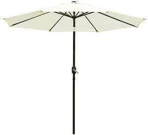 Sunnyglade 9' Patio Umbrella Outdoor Table Umbrella with 8 Sturdy Ribs (Beige) Sunnyglade 9' Patio Umbrella Outdoor Table Umbrella with 8 Sturdy Ribs (Beige)