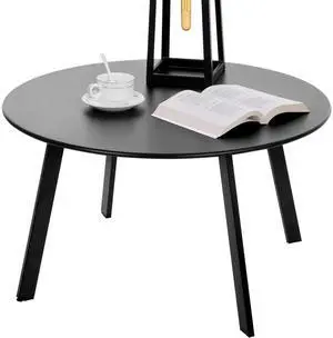 Meluvici Outdoor Side Table, Outdoor/Indoor Metal Steel Patio Coffee Table, Round Weather Resistant Anti-Rust (Black) Meluvici Outdoor Side Table, Outdoor/Indoor Metal Steel Patio Coffee Table, Round Weather Resistant Anti-Rust (Black)