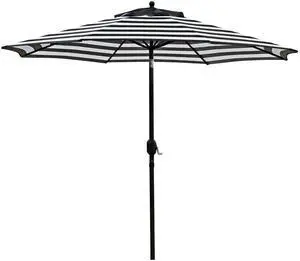 Sunnyglade 9' Patio Umbrella Outdoor Table Umbrella with 8 Sturdy Ribs (Black and White) Sunnyglade 9' Patio Umbrella Outdoor Table Umbrella with 8 Sturdy Ribs (Black and White)