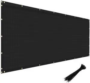 Windscreen4less Privacy Fence Screen 8'x50' Heavy Duty Windscreen Fencing Mesh Fabric Shade Net Cover for Outdoor Wall Garden Yard Pool Deck, Black Windscreen4less Privacy Fence Screen 8'x50' Heavy Duty Windscreen Fencing Mesh Fabric Shade Net Cover for Outdoor Wall Garden Yard Pool Deck, Black