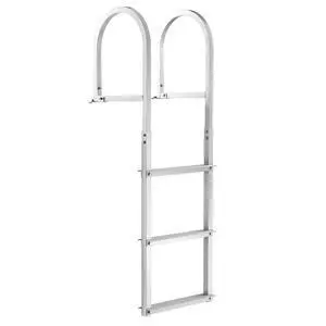 VEVOR Removable Dock Ladder 3 Steps, 500lbs Load Capacity, Aluminum Swim Ladders, Pontoon Boat Ladder with Rubber Mat for Lake, Marine Boarding, Pool VEVOR Removable Dock Ladder 3 Steps, 500lbs Load Capacity, Aluminum Swim Ladders, Pontoon Boat Ladder with Rubber Mat for Lake, Marine Boarding, Pool