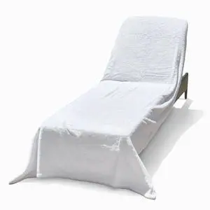 ARLU HOME Large Luxury Chaise Pool/Lounge Chair Cover Towel - Fitted Elastic Pocket Won't Slide (White) Versatile Size Pocket Fits Most Standard Cushions. Protective, Absorbent, Easy Care ARLU HOME Large Luxury Chaise Pool/Lounge Chair Cover Towel - Fitted Elastic Pocket Won't Slide (White) Versatile Size Pocket Fits Most Standard Cushions. Protective, Absorbent, Easy Care