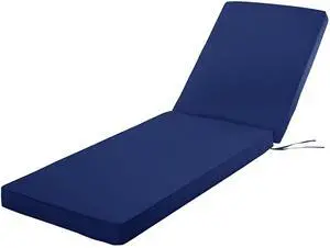 Comcaver Chaise Lounge Cushion for Outdoor Furniture, Waterproof Fade and Tear Resistant Lounge Deck Chair Cushions for Patio Lawn Pool Resort Hotel, 80x26x3 Inch, Navy Comcaver Chaise Lounge Cushion for Outdoor Furniture, Waterproof Fade and Tear Resistant Lounge Deck Chair Cushions for Patio Lawn Pool Resort Hotel, 80x26x3 Inch, Navy