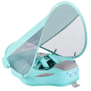 GENTEACO Mambobaby Baby Swim Float with Canopy Non-Inflatable Infant Pool Float with Tail 3-24 Months Avoid Flip Solid Skin-Friendly Material for Toddler Boys Girls(Deluxe Edition Green) GENTEACO Mambobaby Baby Swim Float with Canopy Non-Inflatable Infant Pool Float with Tail 3-24 Months Avoid Flip Solid Skin-Friendly Material for Toddler Boys Girls(Deluxe Edition Green)