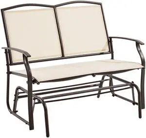 Yaheetech Outdoor Glider 2-Person Outdoor Glider Bench, Patio Glider Chair, Rocking Patio Chairs Outdoor Loveseat for Backyard, Poolside, Garden,Porch, Heavy Duty Steel Frame, Beige Yaheetech Outdoor Glider 2-Person Outdoor Glider Bench, Patio Glider Chair, Rocking Patio Chairs Outdoor Loveseat for Backyard, Poolside, Garden,Porch, Heavy Duty Steel Frame, Beige