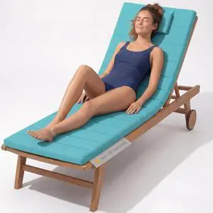 Elvoki Quilted Chaise Lounge Outdoor Patio Furniture Cushions | Water-Resistant Patio Chair Cushions | Durable, High-Density Foam Outdoor Chair Cushions - Teal, 72"x21" (Chair Not Included) Elvoki Quilted Chaise Lounge Outdoor Patio Furniture Cushions | Water-Resistant Patio Chair Cushions | Durable, High-Density Foam Outdoor Chair Cushions - Teal, 72"x21" (Chair Not Included)