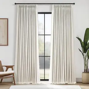 Natural 90 Inches Long Linen Curtains for Bedroom,Full Blackout Pinch Pleated Thermal Insulated Soundproof Curtains, Oatmeal Decorative Farmhouse Lined Drapes 2 Panels Set for Living Room Sliding Door Natural 90 Inches Long Linen Curtains for Bedroom,Full Blackout Pinch Pleated Thermal Insulated Soundproof Curtains, Oatmeal Decorative Farmhouse Lined Drapes 2 Panels Set for Living Room Sliding Door