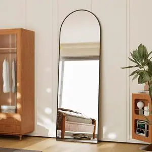 Koonmi 21x56 inch Arched Full Length Mirror, Black Large Floor Mirror with Aluminum Alloy Frame, Standing Hanging or Leaning Wall-Mounted Full Body Mirror for Living Room and Bedroom Koonmi 21x56 inch Arched Full Length Mirror, Black Large Floor Mirror with Aluminum Alloy Frame, Standing Hanging or Leaning Wall-Mounted Full Body Mirror for Living Room and Bedroom