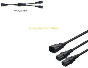 IEC320 C14 to 2×C13 Y Splitter Power Cord,Single IEC320 C14 Male to 2×C13 Female Splitter Adapters Cable Cord IEC320 C14 to 2×C13 Y Splitter Power Cord,Single IEC320 C14 Male to 2×C13 Female Splitter Adapters Cable Cord