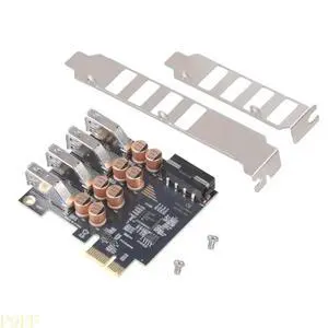 PCIe to 4 Port USB 4Pin Expansion Card Front Connector 5Gbps Speed Transmisson PCIe to 4 Port USB 4Pin Expansion Card Front Connector 5Gbps Speed Transmisson