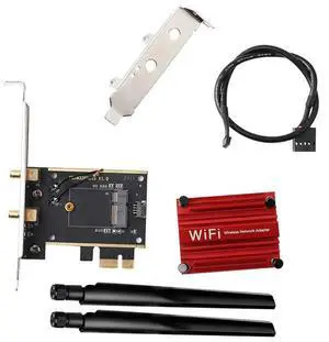 M.2 To PCIE Adapter Converter NGFF M.2 Bluetooth Card With 2X Antenna For AX210 AX200 9260 8265 M.2 To PCIE Adapter Converter NGFF M.2 Bluetooth Card With 2X Antenna For AX210 AX200 9260 8265