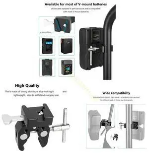 Aluminum V Lock Quick Release Mount Adapter Multipurpose Super Clamp 45BD Aluminum V Lock Quick Release Mount Adapter Multipurpose Super Clamp 45BD