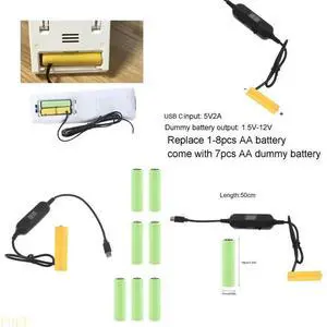 TypeC Digital Display Regulation AA Elimination Line Dummy Converter Wire Replace 1-8pcs AA Batteries TypeC Digital Display Regulation AA Elimination Line Dummy Converter Wire Replace 1-8pcs AA Batteries