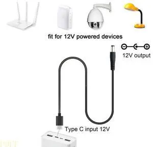 Efficient USB C To DC5.5x2.5mm Charging Cord For PD100W Power Solution Fast Charging Cable Type C to DC5.5mm Converters Efficient USB C To DC5.5x2.5mm Charging Cord For PD100W Power Solution Fast Charging Cable Type C to DC5.5mm Converters