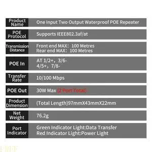 Double Output POE Repeaters Waterproof For Efficient Power Supply To Multiple Cameras Outdoor Use Wide Compatibility Double Output POE Repeaters Waterproof For Efficient Power Supply To Multiple Cameras Outdoor Use Wide Compatibility