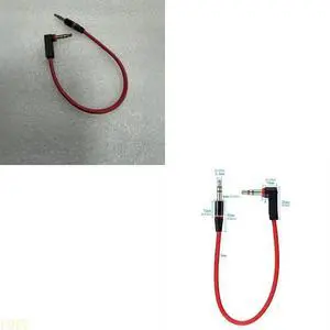 Short Auxiliary Cable Angled Connectors Nylon Braided Shielding Universal Device Compatibility Short Auxiliary Cable Angled Connectors Nylon Braided Shielding Universal Device Compatibility