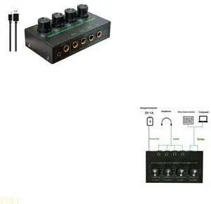 4 Channel Headphone Amplifier for Mixer Headphone Mixer Amplifier Headphone Splitter LED Headphone Amplifier Splitter 4 Channel Headphone Amplifier for Mixer Headphone Mixer Amplifier Headphone Splitter LED Headphone Amplifier Splitter