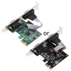 PCIe Dual Serial Expansion Card Chip AX99100 2 Port Industrial DB9 COM RS232 Converter Adapter Controller for Desktop PC PCIe Dual Serial Expansion Card Chip AX99100 2 Port Industrial DB9 COM RS232 Converter Adapter Controller for Desktop PC