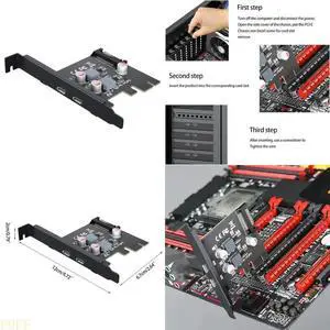 2-Port PCI for Express Expansion Card Internal Hub PCI-E USB Add-on Card R 2-Port PCI for Express Expansion Card Internal Hub PCI-E USB Add-on Card R