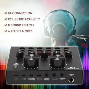 V8 Sound Card Audio Set Interface External Usb Live Microphone Sound Card Bluetooth Function For Computer Pc Mobile Phone Sin V8 Sound Card Audio Set Interface External Usb Live Microphone Sound Card Bluetooth Function For Computer Pc Mobile Phone Sin