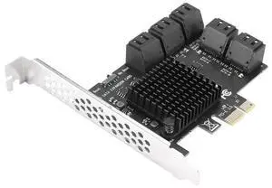 10 Port SATA 3.0 To Pcie X1 Expansion Card PCI Express SATA Adapter SATA3 6G Converter With Heatsink For 10 Port SATA 3.0 To Pcie X1 Expansion Card PCI Express SATA Adapter SATA3 6G Converter With Heatsink For