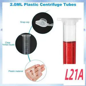 2ML Centrifuge Tubes, 1000 Pcs Round Bottom Centrifuge Tube With Snap Cap And Graduated Marks For Sample 2ML Centrifuge Tubes, 1000 Pcs Round Bottom Centrifuge Tube With Snap Cap And Graduated Marks For Sample